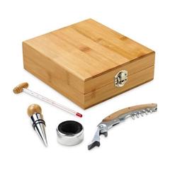 Vue générale Set à vin en bambou et zinc - Cabernet | Krokrodeal