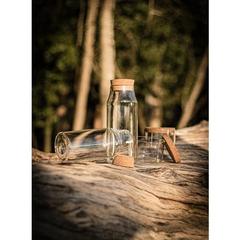 Vue générale Bouteille en verre avec couvercle en liège 800 ml - Jasmin 800 | Krokrodeal