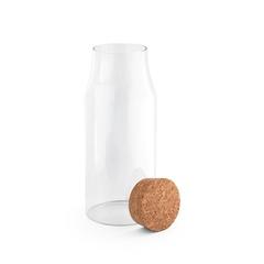 Vue Bouteille en verre avec couvercle en liège 800 ml - Jasmin 800 de couleur beige| Krokrodeal