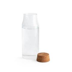 Vue Bouteille en verre avec couvercle en liège 800 ml - Jasmin 800 de couleur beige| Krokrodeal