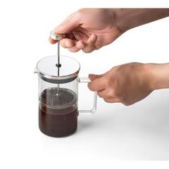 Vue Cafetière 600mL en verre borosilicate et acier inox - Jenson de couleur gris| Krokrodeal