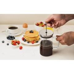Vue générale Cafetière 600mL en verre borosilicate et acier inox - Jenson | Krokrodeal