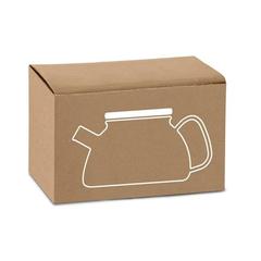 Vue Théière en verre borosilicate 750mL avec couvercle en bambou - Snead de couleur beige| Krokrodeal