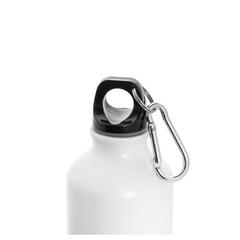 Vue Bouteille aluminium 550mL avec mousqueton - Collina de couleur blanc| Krokrodeal