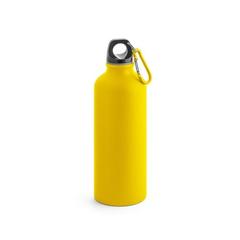 Vue Bouteille aluminium 550mL avec mousqueton - Collina de couleur jaune| Krokrodeal