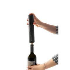 Vue Tire-bouchon électrique - Merlot de couleur noir| Krokrodeal