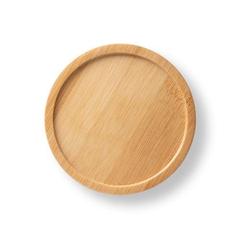 Vue générale Tasse en céramique 230 mL avec couvercle et base en bambou - Fangio | Krokrodeal