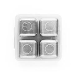 Vue Jeu de cubes réutilisables en acier inoxydable - Glacier de couleur gris| Krokrodeal
