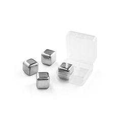 Vue Jeu de cubes réutilisables en acier inoxydable - Glacier de couleur gris| Krokrodeal