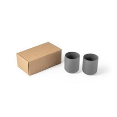 Vue Ensemble de tasses en céramique 280mL - Owens de couleur gris| Krokrodeal