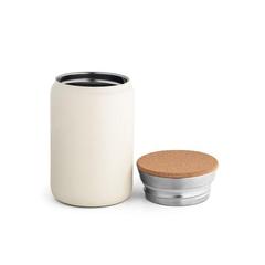 Vue Bouteille thermique en acier inoxydable de 350 mL - Lavine 350 de couleur beige| Krokrodeal
