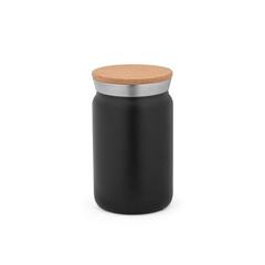 Vue Bouteille thermique en acier inoxydable de 350 mL - Lavine 350 de couleur noir| Krokrodeal