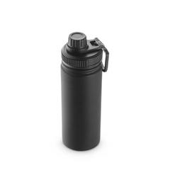 Vue Bouteille en acier inoxydable recyclé à 90% (570 mL) - Federer de couleur noir| Krokrodeal