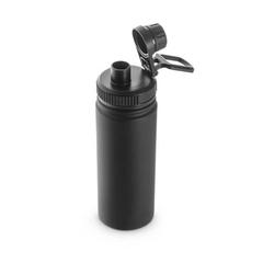 Vue Bouteille en acier inoxydable recyclé à 90% (570 mL) - Federer de couleur noir| Krokrodeal