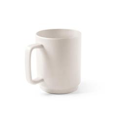 Vue Tasse en céramique avec corps cylindrique 330 mL - Mighty de couleur blanc| Krokrodeal