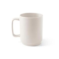 Vue Tasse en céramique avec corps cylindrique 330 mL - Mighty de couleur blanc| Krokrodeal