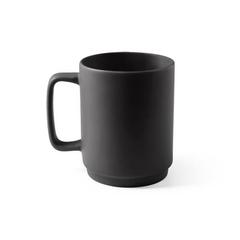 Vue Tasse en céramique avec corps cylindrique 330 mL - Mighty de couleur noir| Krokrodeal