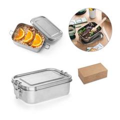 Vue générale ALLSPICE. Lunch Box. Boîte hermétique robuste en acier inoxydable (90% recyclé) 750 mL | Krokrodeal