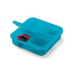 Vue Boîte à pilules à 4 compartiments - Roberts de couleur bleu| Krokrodeal