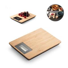 Vue générale Balance de cuisine numérique en bambou - Heisenberg | Krokrodeal
