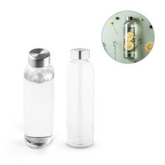 Vue générale Bouteille en verre 500mL avec bouchon en acier inox à sublimation - Soler | Krokrodeal