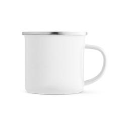 Vue Mug émaillé 350 mL pour sublimation - Gotze sub de couleur blanc| Krokrodeal
