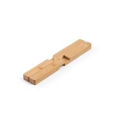 Vue Dessous de verre en bambou - Shandy de couleur beige| Krokrodeal
