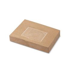 Vue générale Planche à pain en bambou avec couteau inox - Passard | Krokrodeal