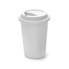 Vue Gobelet réutilisable 450mL en PP - Tonali 450 de couleur blanc| Krokrodeal
