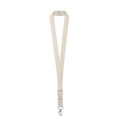 Vue Tour de cou / Lanyard - Ballina de couleur beige| Krokrodeal