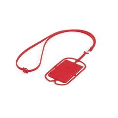 Vue Porte-cartes avec support pour smartphone - Nicolaus de couleur rouge| Krokrodeal