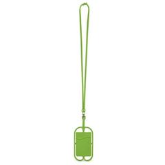 Vue Porte-cartes avec support pour smartphone - Nicolaus de couleur vert| Krokrodeal