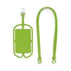 Vue Porte-cartes avec support pour smartphone - Nicolaus de couleur vert| Krokrodeal