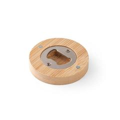 Vue Sous-verre en bambou avec décapsuleur - Amchur de couleur beige| Krokrodeal