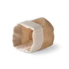 Vue Pochette en coton et Juta (120g/m²) - Ducasse de couleur beige| Krokrodeal