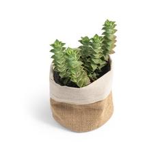Vue Pochette en coton et Juta (120g/m²) - Ducasse de couleur beige| Krokrodeal