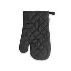 Vue Gant de cuisine en coton (60% recyclé) - Rickey de couleur noir| Krokrodeal