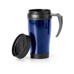 Vue Tasse de voyage en PP 420 mL - Live de couleur bleu| Krokrodeal