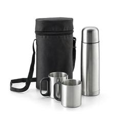 Vue générale Ensemble thermos et mug en acier inoxydable - Durant | Krokrodeal
