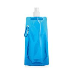 Vue Bouteille pliante en PE 460 mL - Kwill de couleur bleu| Krokrodeal