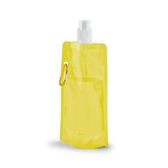Vue Bouteille pliante en PE 460 mL - Kwill de couleur jaune| Krokrodeal