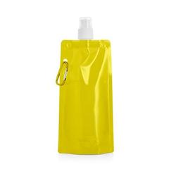 Vue Bouteille pliante en PE 460 mL - Kwill de couleur jaune| Krokrodeal