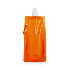 Vue Bouteille pliante en PE 460 mL - Kwill de couleur orange| Krokrodeal