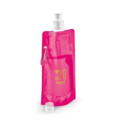 Vue Bouteille pliante en PE 460 mL - Kwill de couleur rose| Krokrodeal