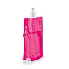 Vue Bouteille pliante en PE 460 mL - Kwill de couleur rose| Krokrodeal