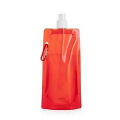 Vue Bouteille pliante en PE 460 mL - Kwill de couleur rouge| Krokrodeal