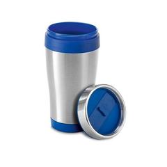 Vue Gobelet de voyage en acier inoxydable et PP 420 mL - Batum de couleur bleu| Krokrodeal
