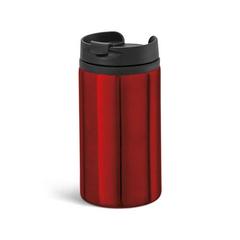 Vue Gobelet de voyage en acier inoxydable et PP 310 mL - Express de couleur rouge| Krokrodeal