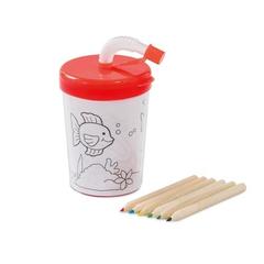 Vue Verre de voyage en PP et PS 200 mL - Tejo de couleur rouge| Krokrodeal