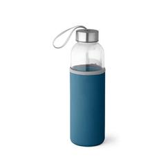 Vue Bouteille de sport en verre et acier inoxydable 520 mL - Raise de couleur bleu| Krokrodeal